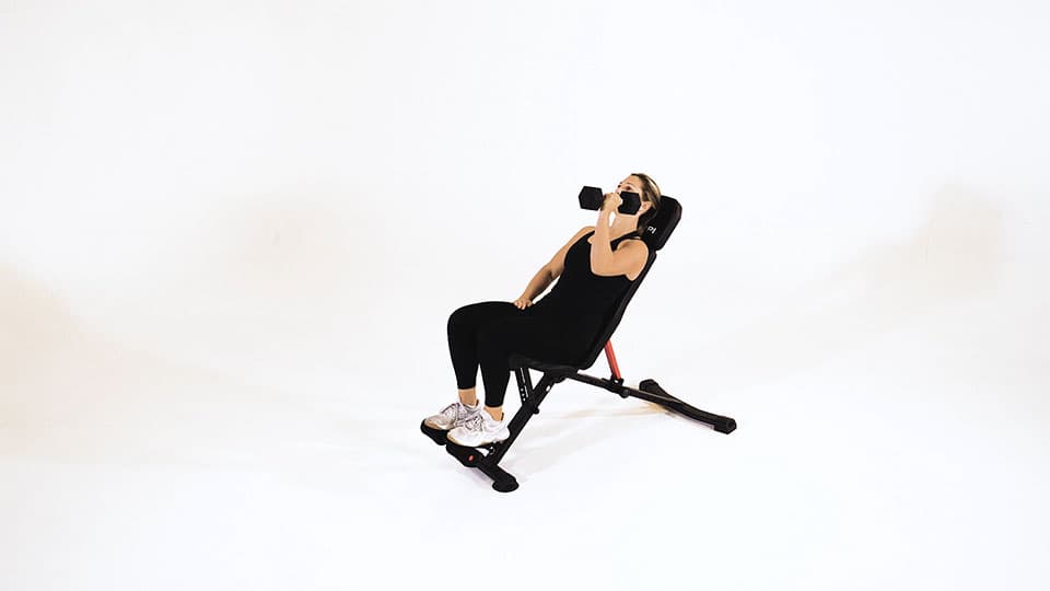 Dumbbell Incline One Arm Hammer Press Demonstration