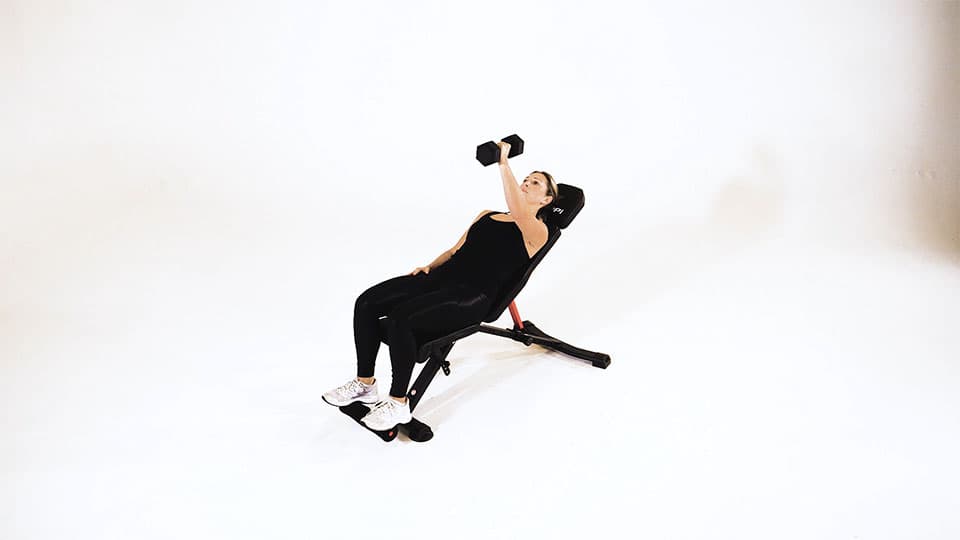 Dumbbell Incline One-Arm Fly Demonstration