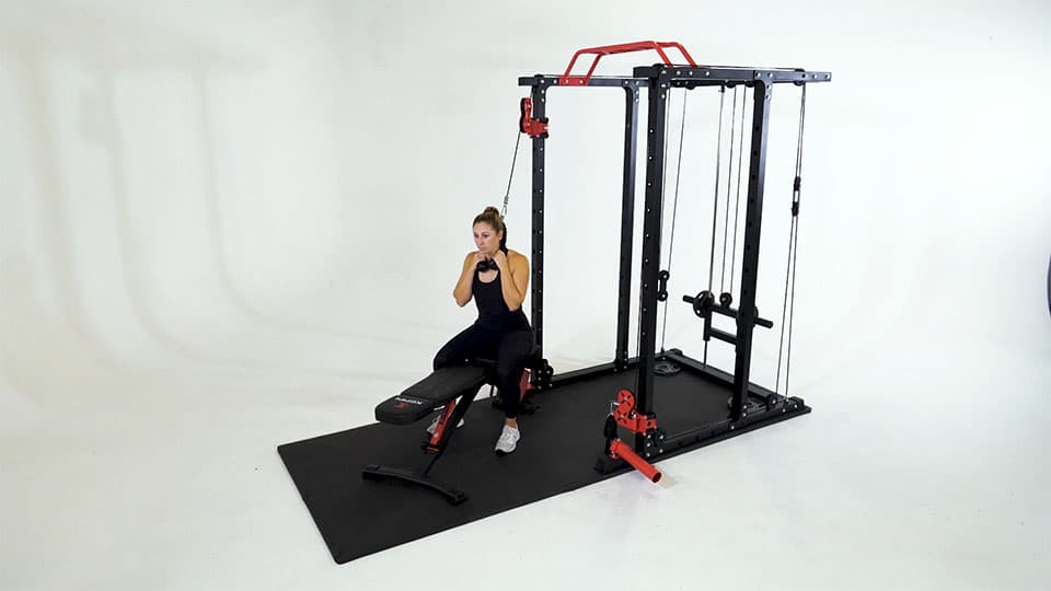 Cable Seated Crunch Demonstration