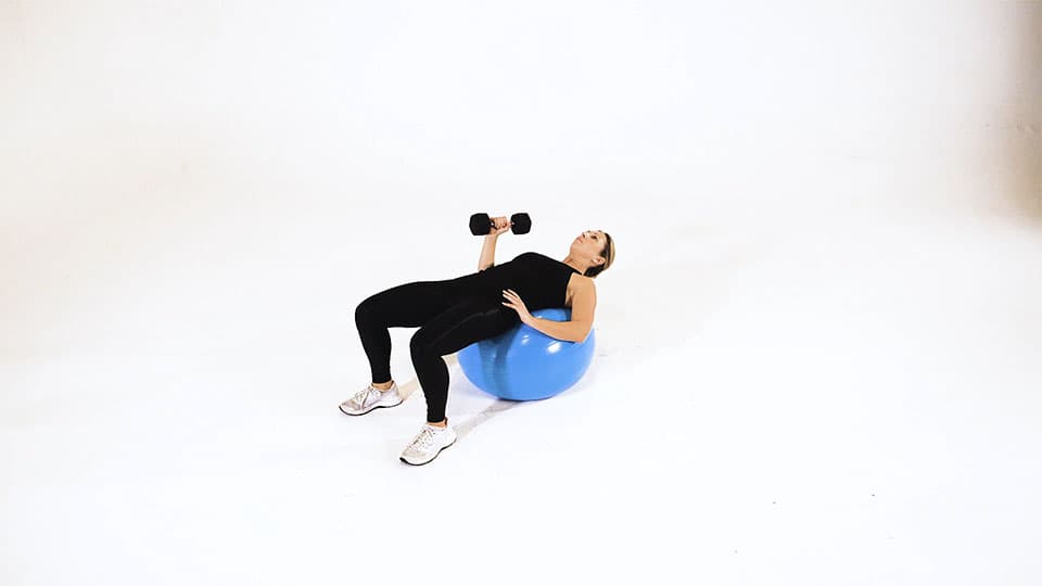 Dumbbell One-Arm Hammer Press (Stability Ball) Demonstration