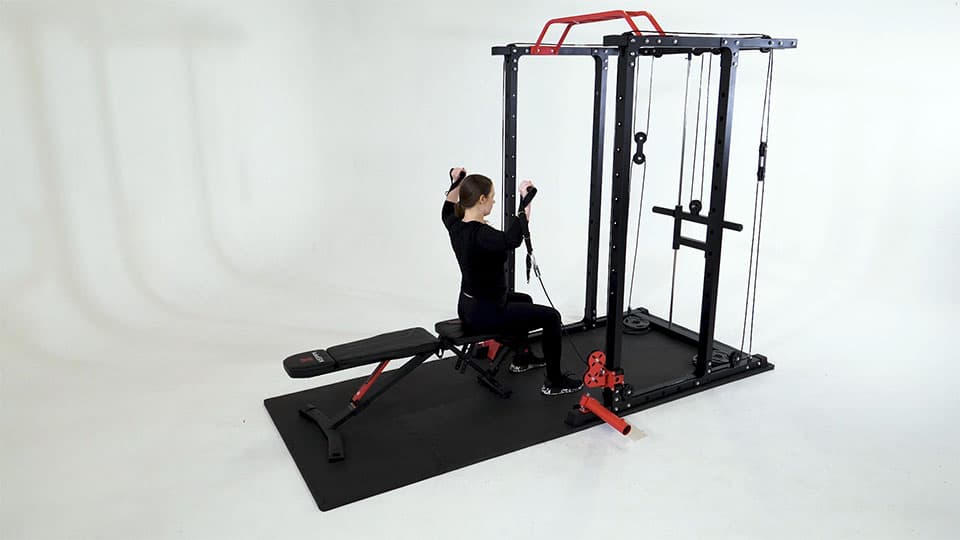 Cable Seated Shoulder Press Demonstration