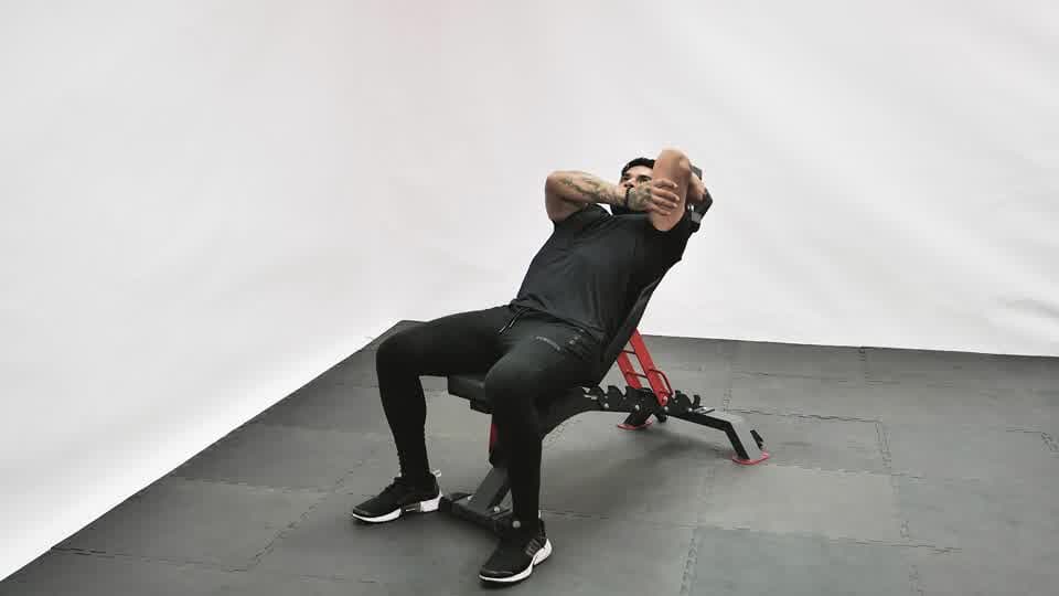 Dumbbell Seated One-Arm Supported Tricep Extension Demonstration