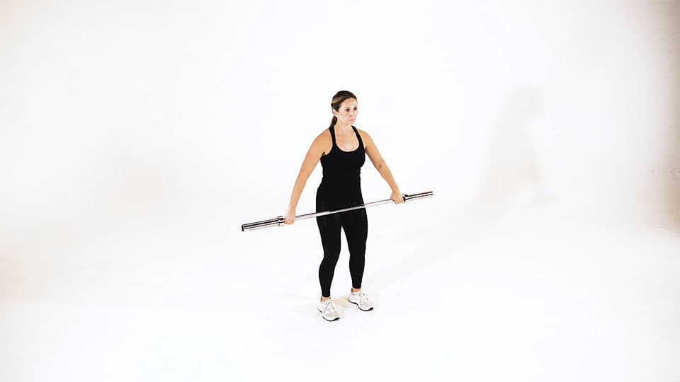 Barbell Hang Snatch Below the Knees Demonstration