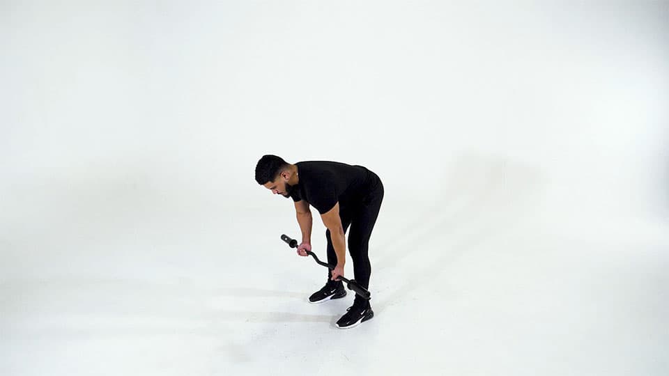 EZ Bar Bent-Over Row (Reverse Grip) Demonstration
