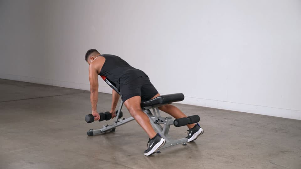 Dumbbell Incline Bench Row Demonstration
