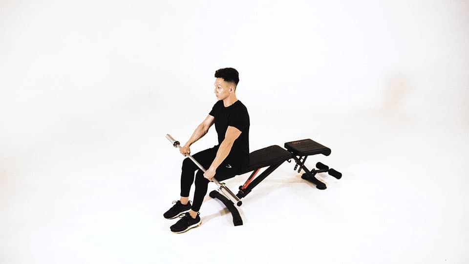 Barbell Seated High Front Raise Demonstration