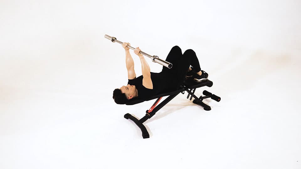 Barbell Rear Tricep Extension Demonstration