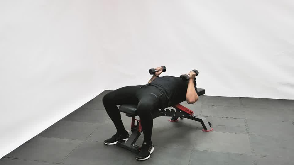 Dumbbell Rotational Bench Press Demonstration