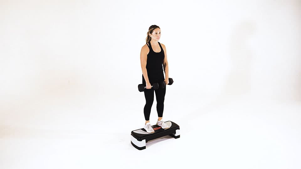 Dumbbell Stiff-Leg Deadlift on Bench Demonstration