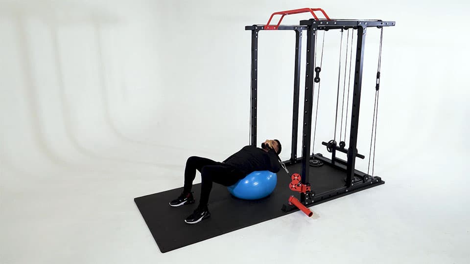 Cable One-Arm Incline Press (Stability Ball) Demonstration