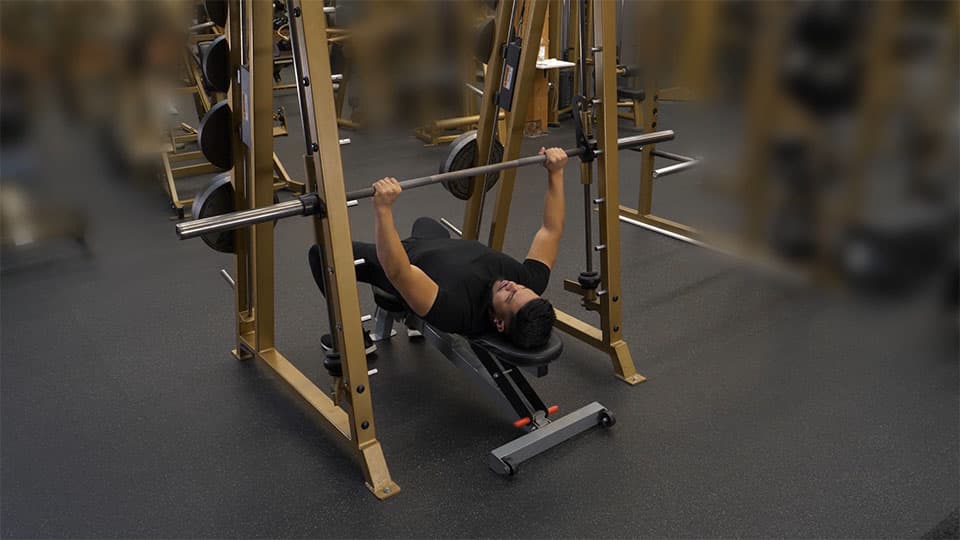 Smith Machine Bench Press (Wide Grip) Demonstration