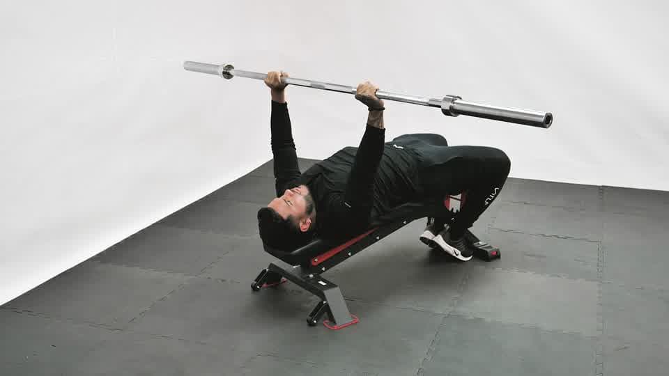 Barbell Decline Pullover Demonstration