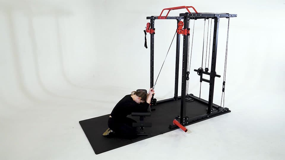 Cable Tricep Extension (Kneeling) Demonstration