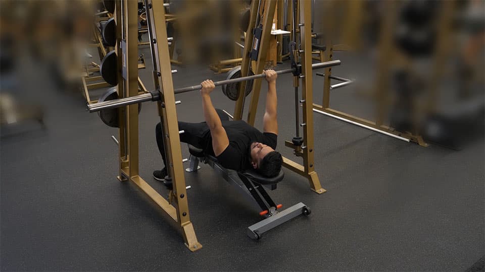 Smith Machine Bench Press Demonstration