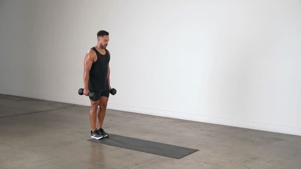 Dumbbell Walking Lunge Demonstration