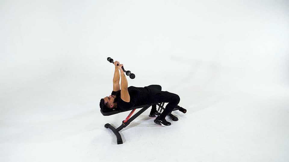 EZ Bar Tricep Extension Demonstration