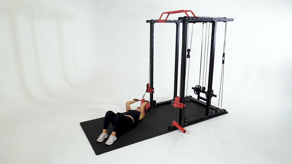 Cable Low Tricep Extension (Supine) Demonstration