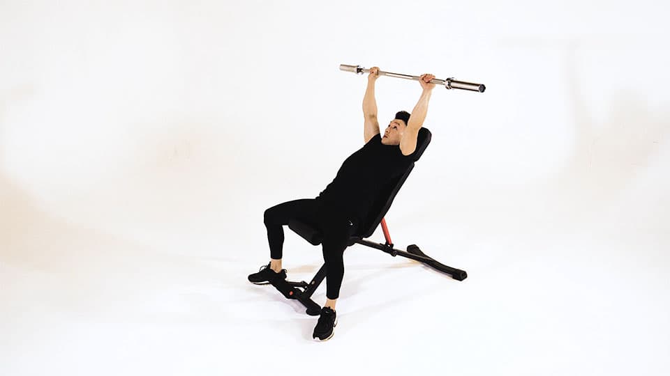 Barbell Incline Shoulder Raise Demonstration