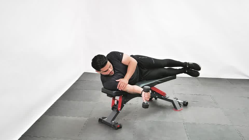 Dumbbell Pronation (Side-Lying) Demonstration