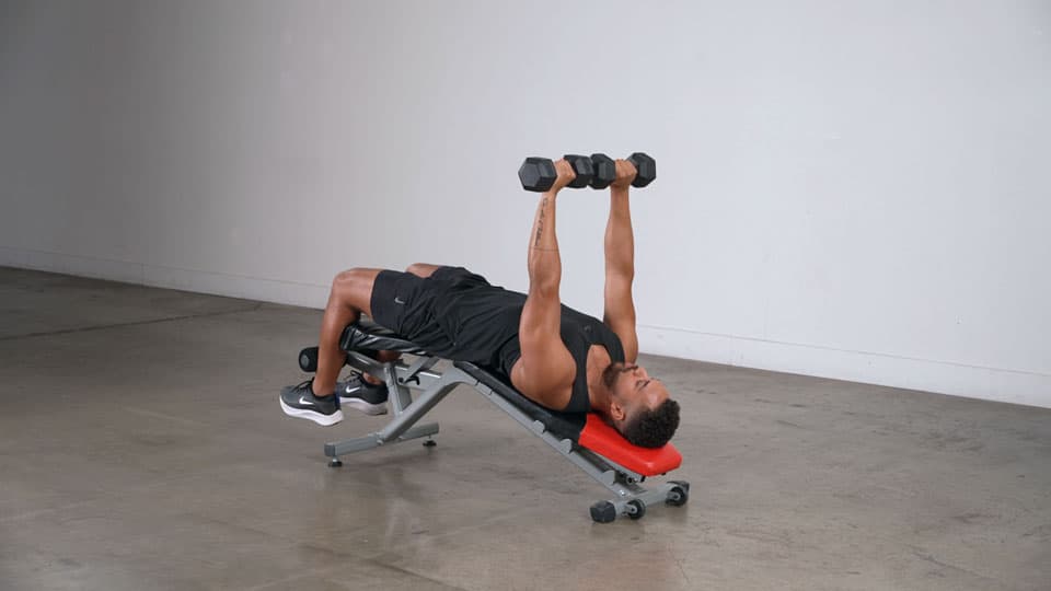 Dumbbell Decline Bench Press Demonstration