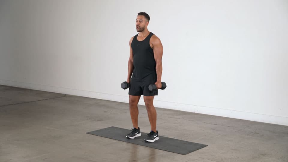 Dumbbell Shoulder Shrug Demonstration