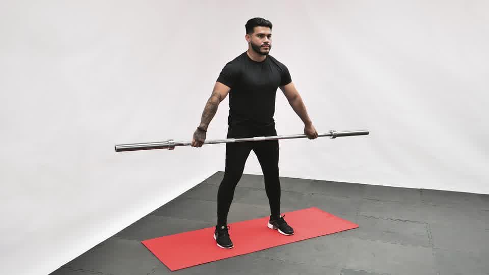 Barbell Snatch Shrug Demonstration