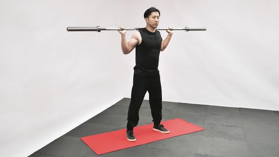 Barbell Deep Squat Demonstration