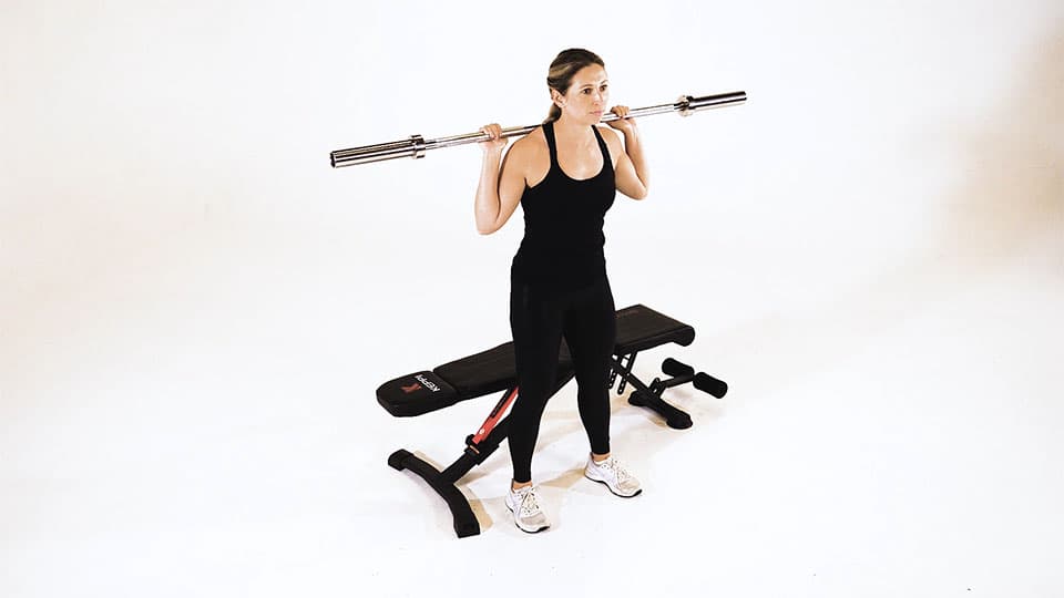 Barbell Bench Squat Demonstration