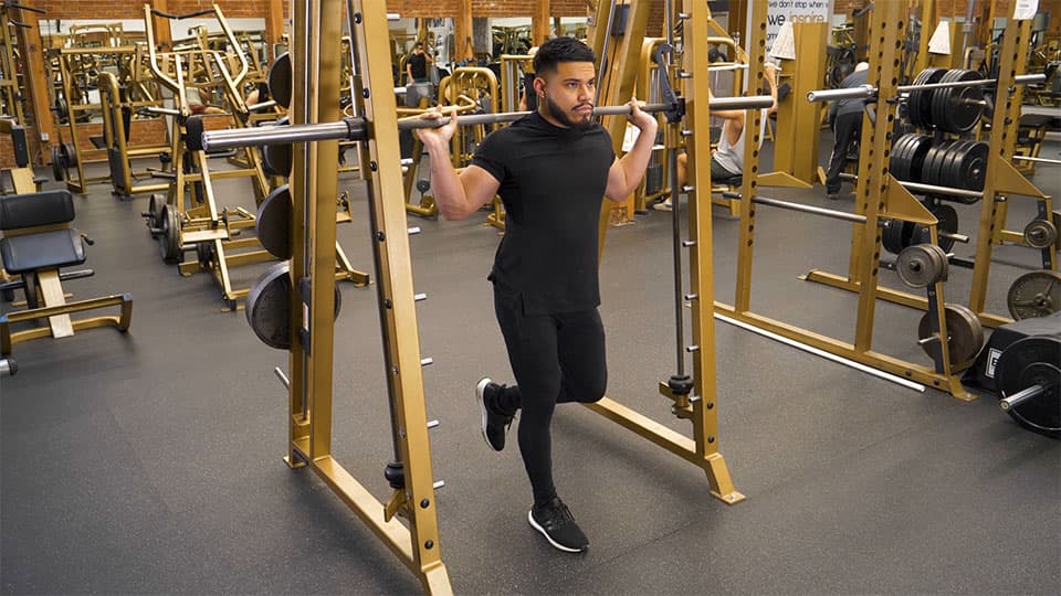 Smith Machine Bulgarian Split Squat Demonstration