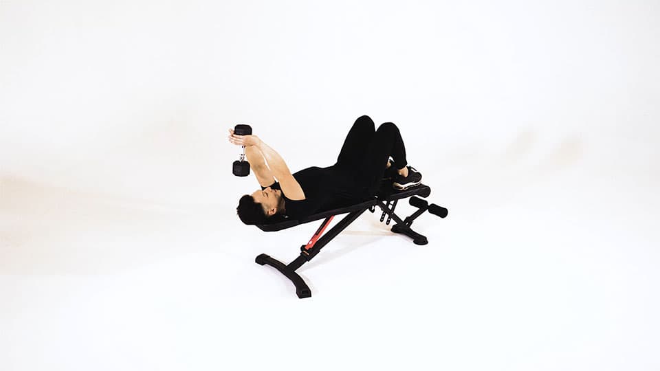 Dumbbell Tricep Extension (Supine) Demonstration