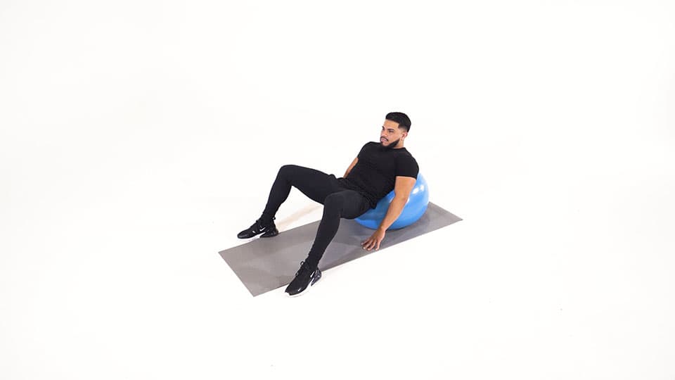 Stability Ball Back Stretch Demonstration