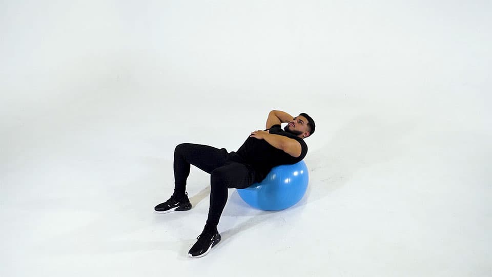 Stability Ball Oblique Curl Demonstration