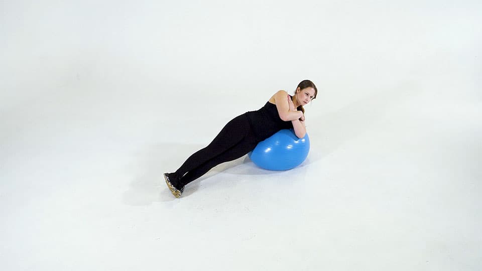Stability Ball Side Crunch Demonstration