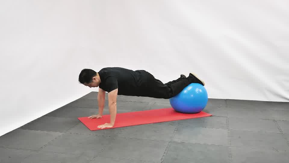 Stability Ball Jack Knife Push-Up Demonstration