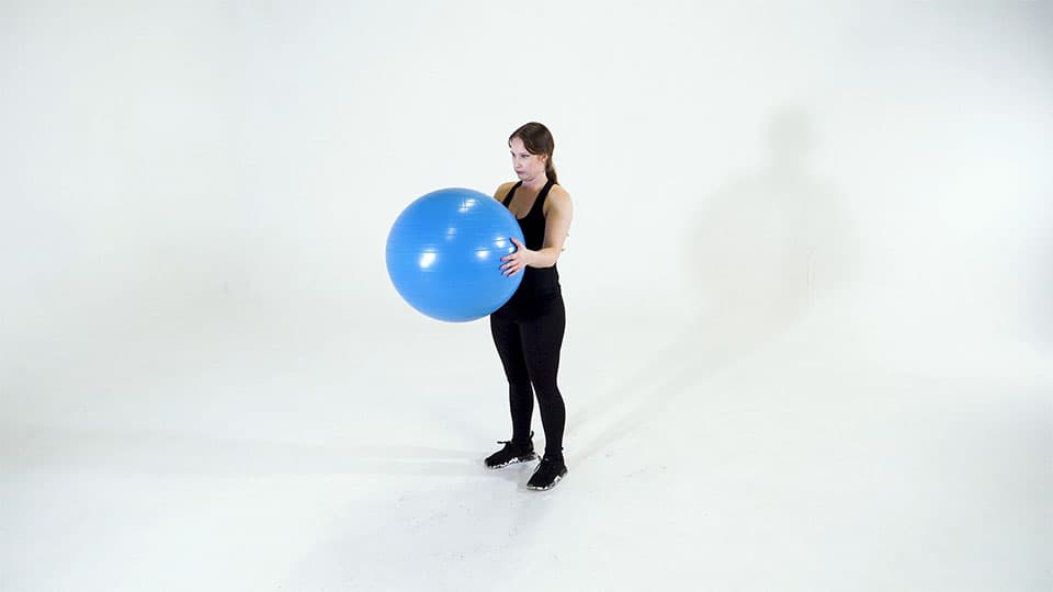 Stability Ball Stork Stance Demonstration