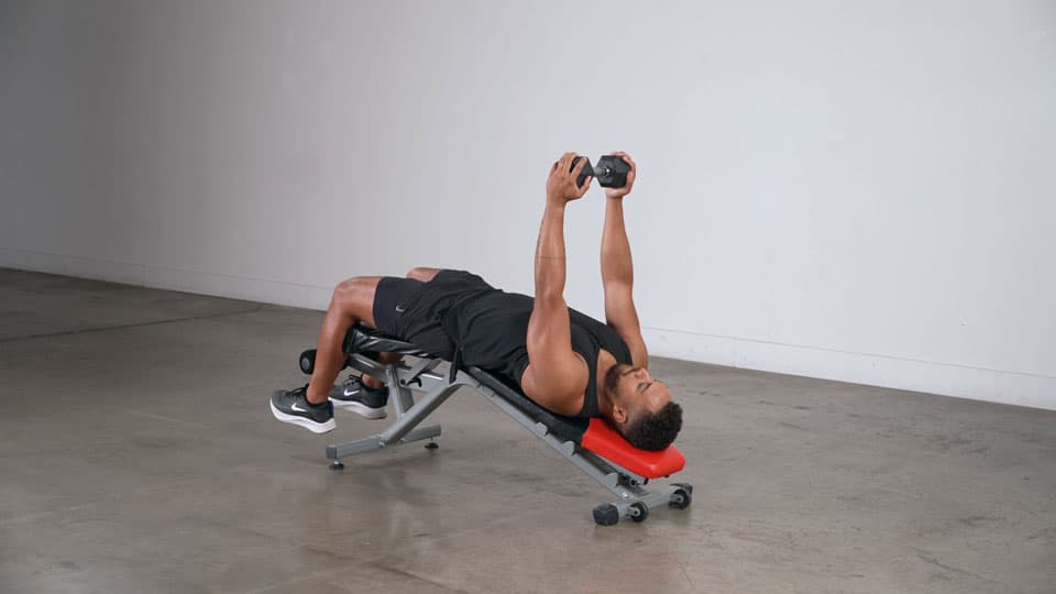 Bench Weighted Decline Crunch Demonstration