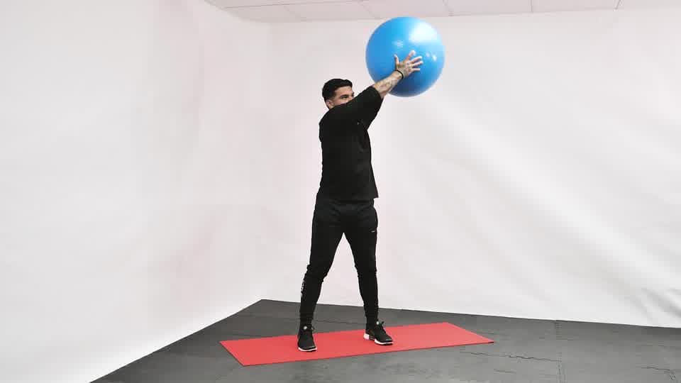 Stability Ball Wood Chop Demonstration