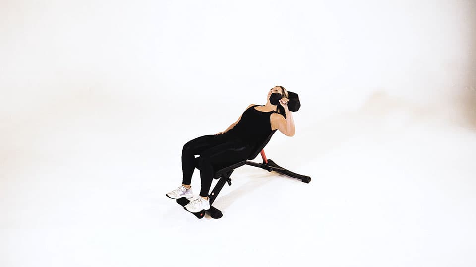 Dumbbell Incline One-Arm Press Demonstration