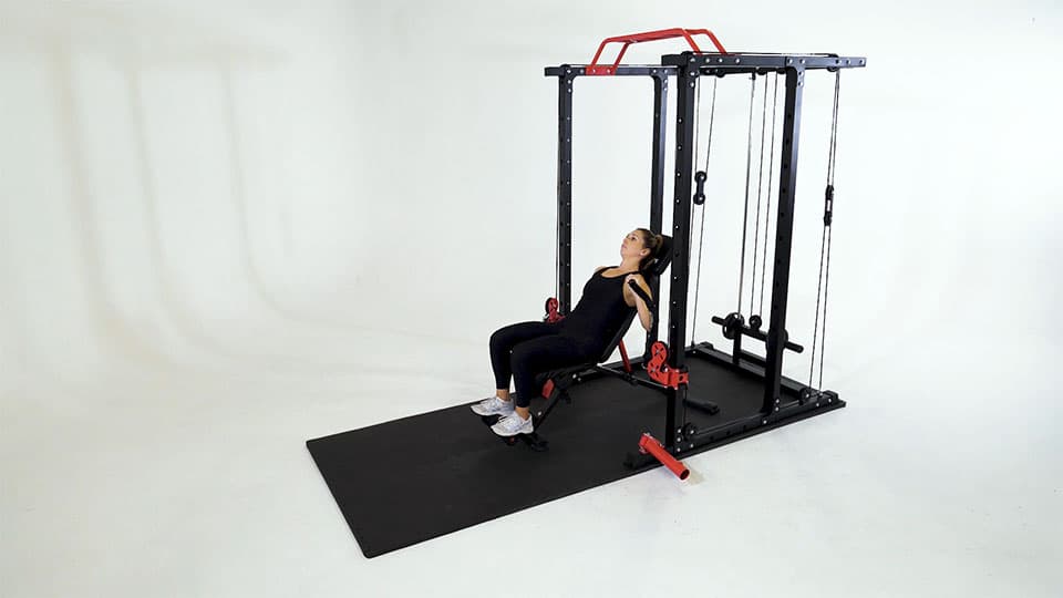 Cable One-Arm Incline Press Demonstration