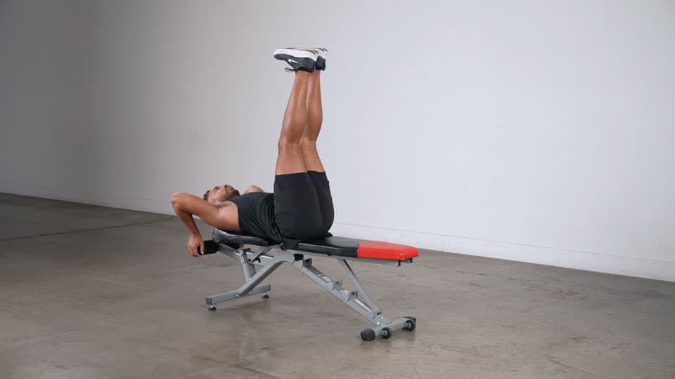 Bench Leg Raise (Supine) Demonstration