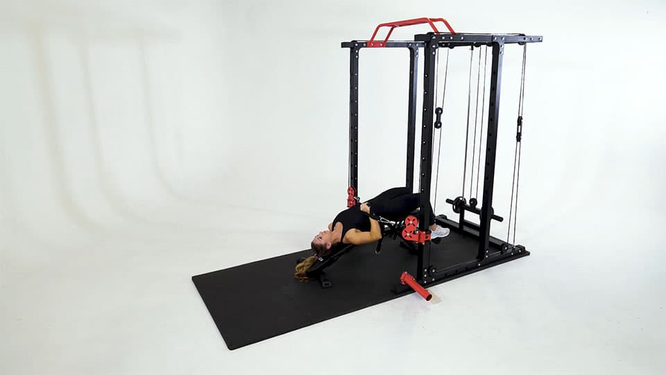 Cable Decline One-Arm Press Demonstration