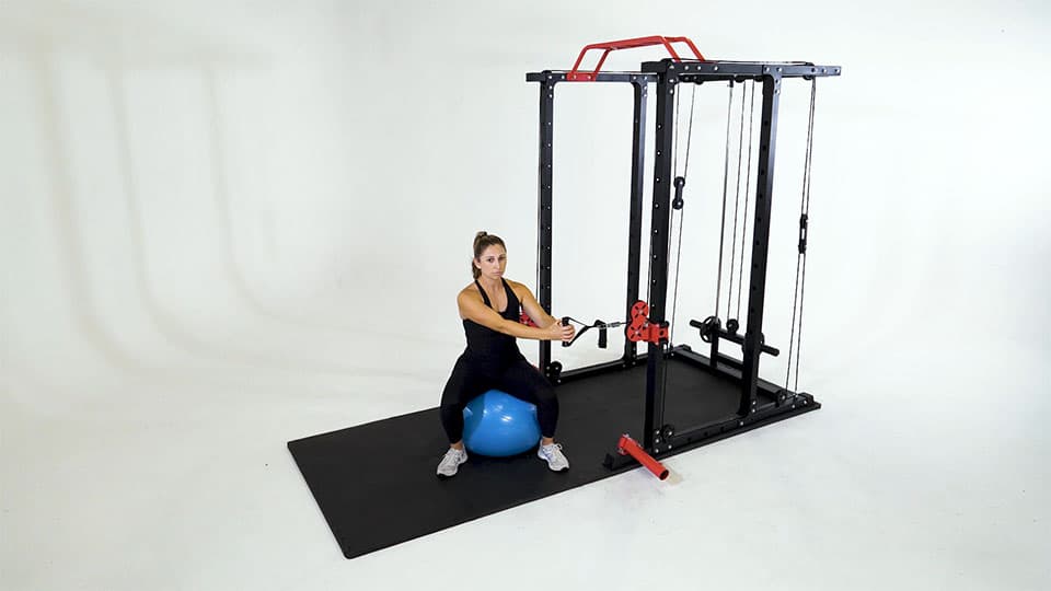 Cable Seated Rotation (Stability Ball) Demonstration