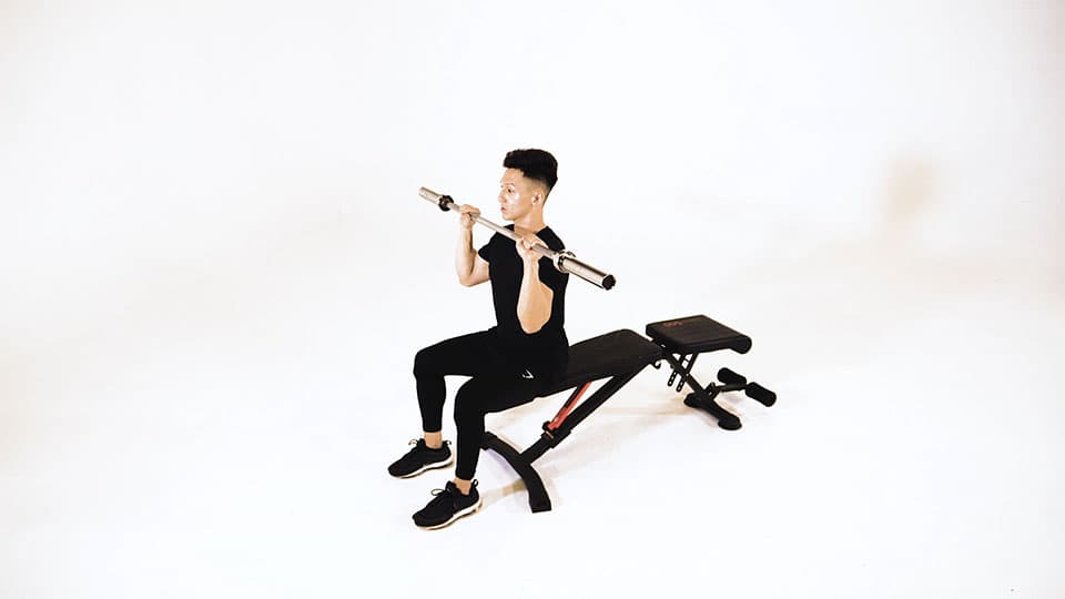Barbell Military Press (Seated) Demonstration