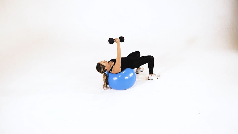 Dumbbell One-Arm Pullover (Stability Ball) Demonstration