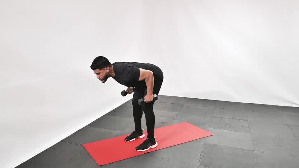 Dumbbell Tricep Kickback Demonstration