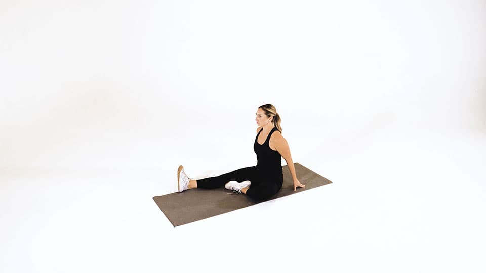 Seated Floor Hamstring Stretch Demonstration