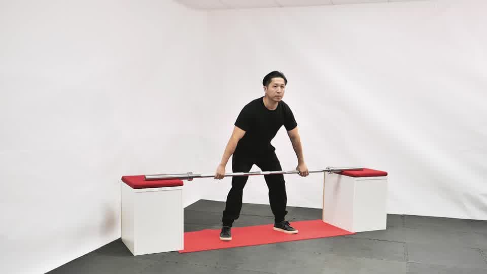 Barbell Snatch from Blocks Demonstration