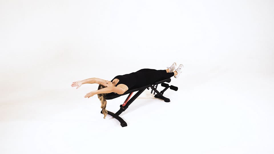 Bench Jackknife Sit-Up Demonstration