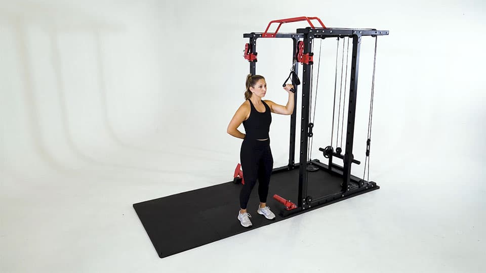 Cable Oblique Crunch Demonstration