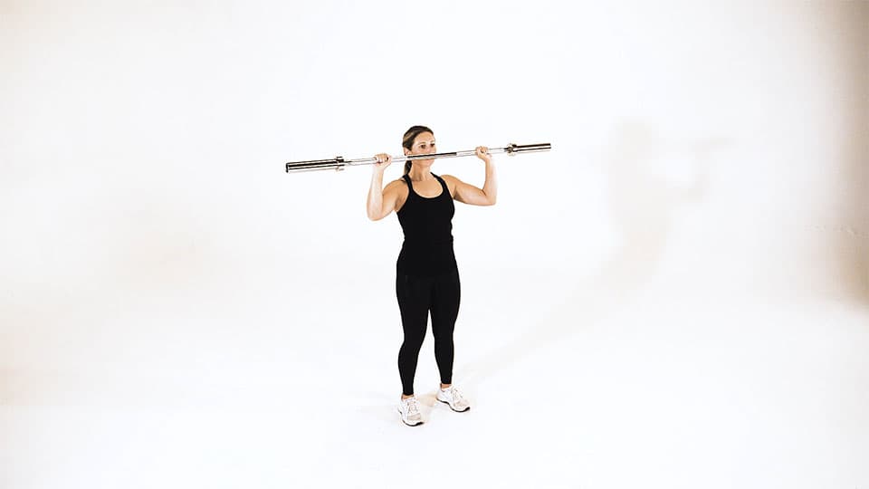 Barbell Shoulder Press Demonstration